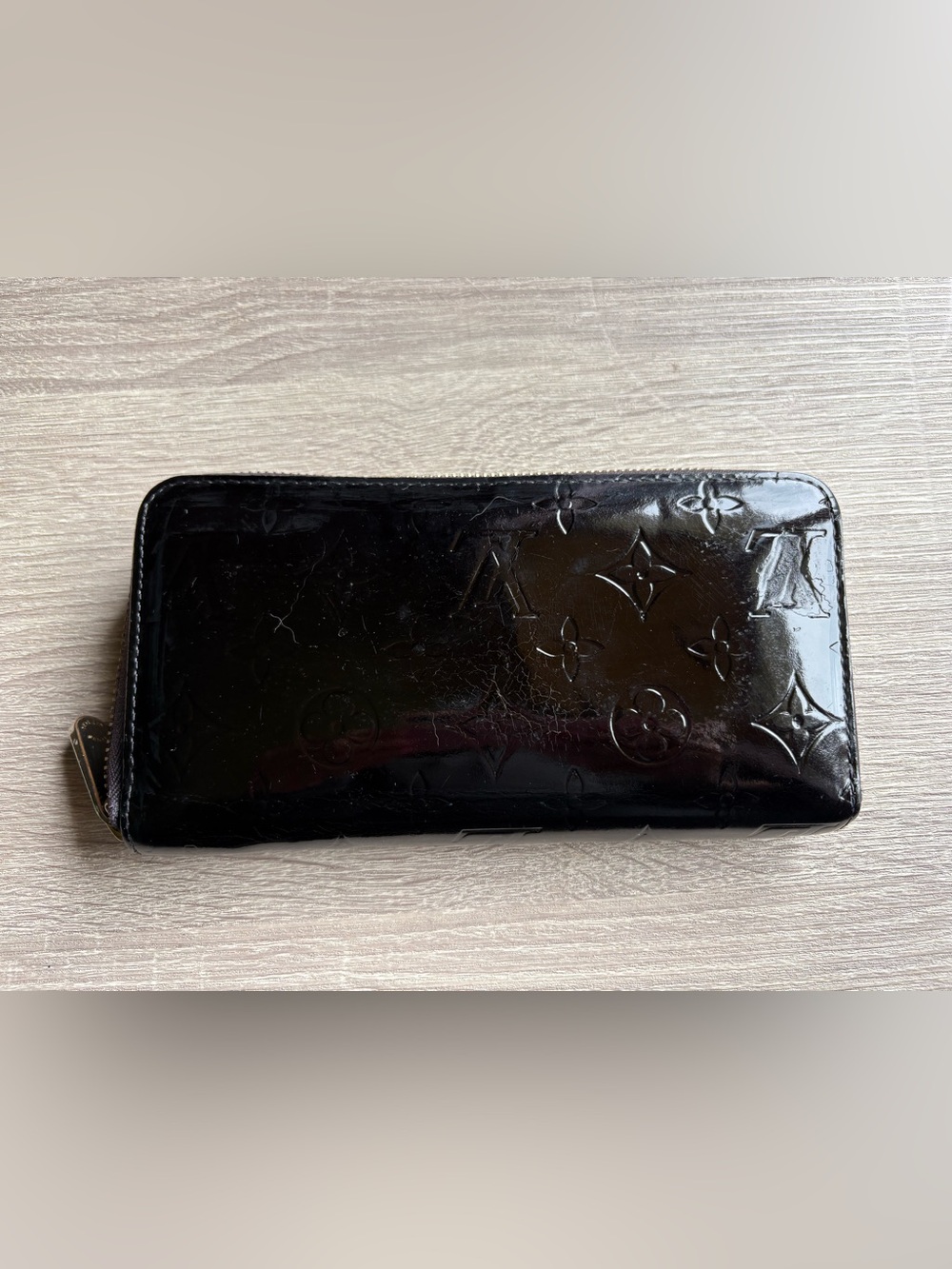 Louis Vuitton Black Vernis Monogram Zip Wallet - Picture 2 of 10
